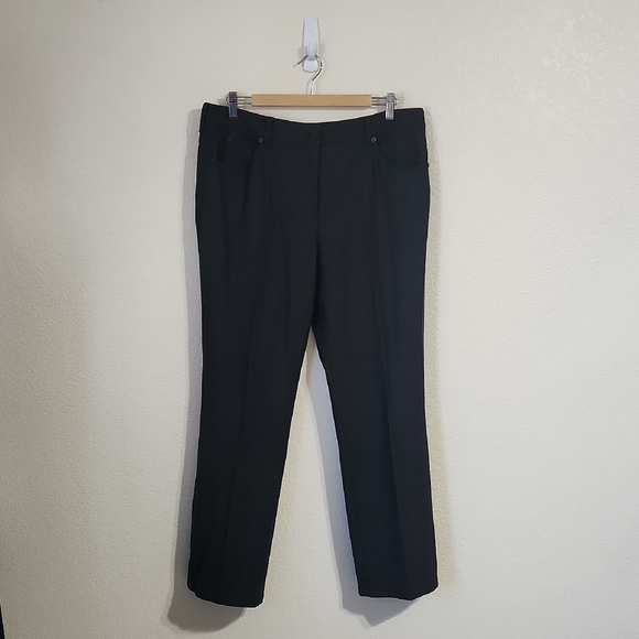 Escada Wool Blend Career Minimalist Straight Leg Dark Grey Trouser Size 44 (14) - Picture 1 of 11